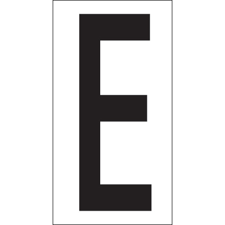 3 <span class='fraction'>1/2</span>" "E" Vinyl Warehouse Letter Labels