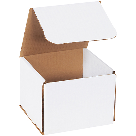 5 x 5 x 4" White Corrugated Mailers