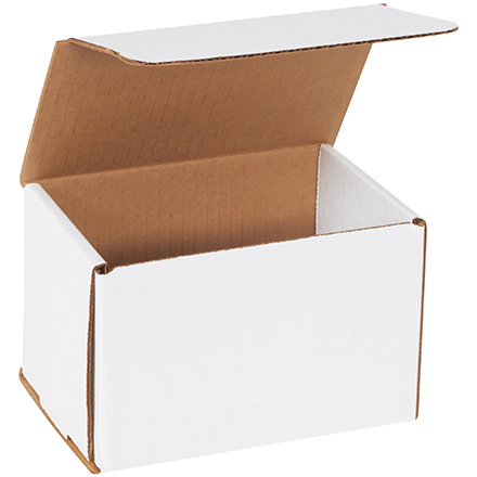 6 x 4 x 4" White Corrugated Mailers