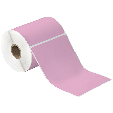 4 x 6" Pink Desktop Direct Thermal Label